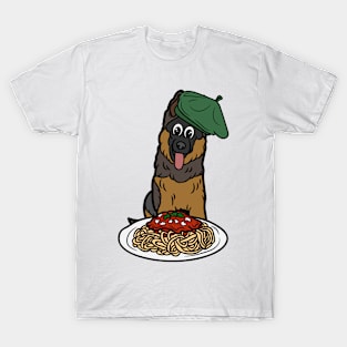 Cute Guard Dog is eating spaghetti T-Shirt